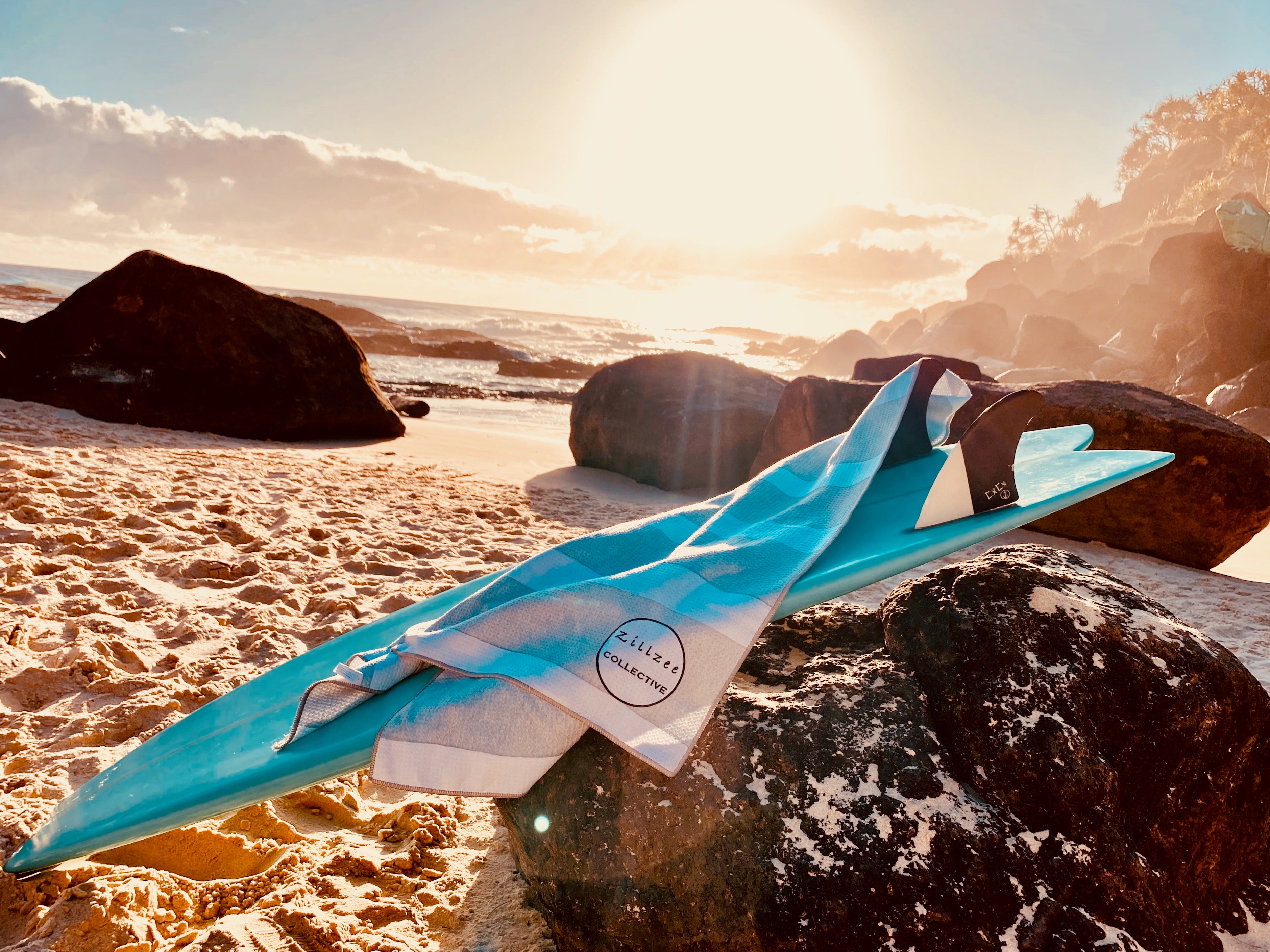 Sand Free Beach Towel with Hidden Zip Pocket Zillzee Collective